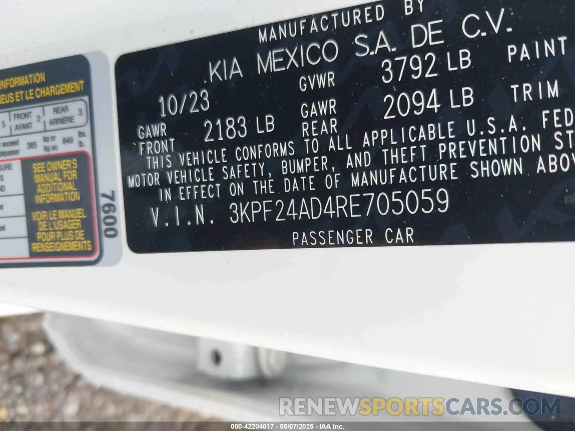 9 Photograph of a damaged car 3KPF24AD4RE705059 KIA FORTE 2024