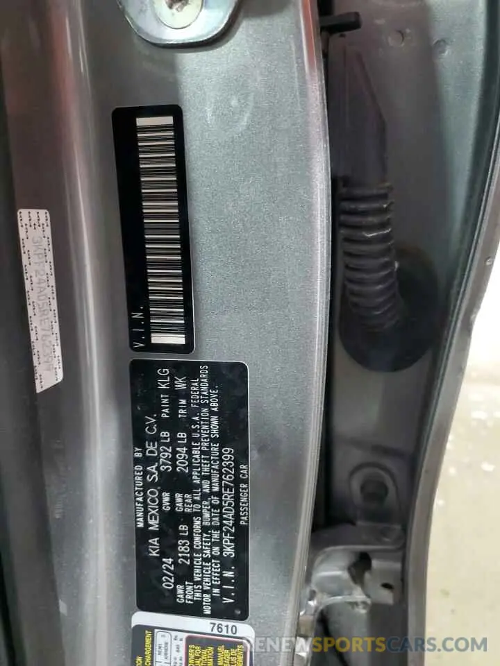 13 Photograph of a damaged car 3KPF24AD5RE762399 KIA FORTE 2024