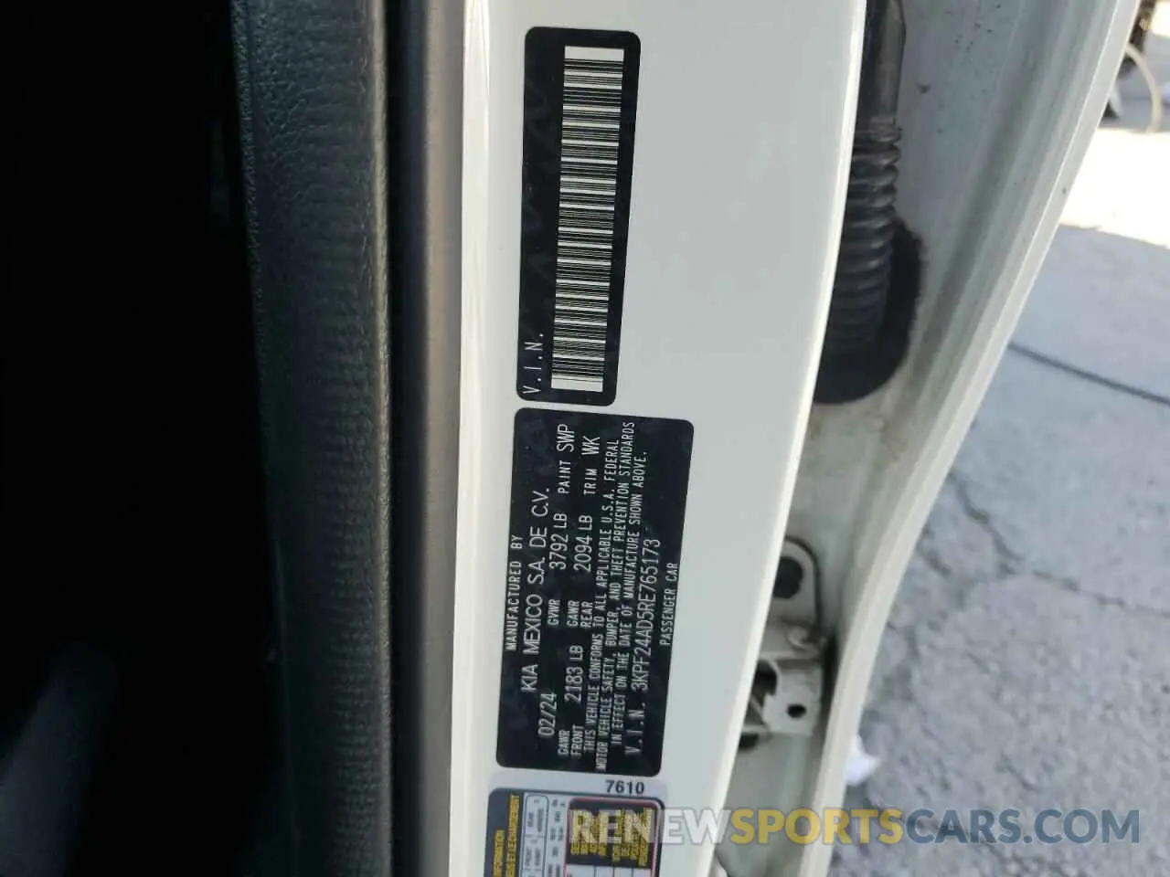 13 Photograph of a damaged car 3KPF24AD5RE765173 KIA FORTE 2024