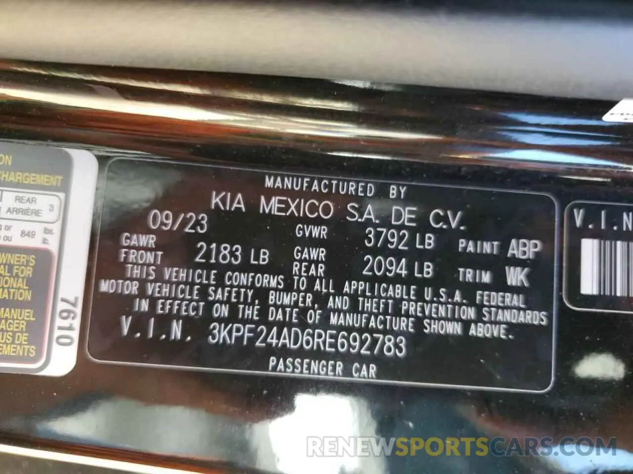 15 Photograph of a damaged car 3KPF24AD6RE692783 KIA FORTE 2024