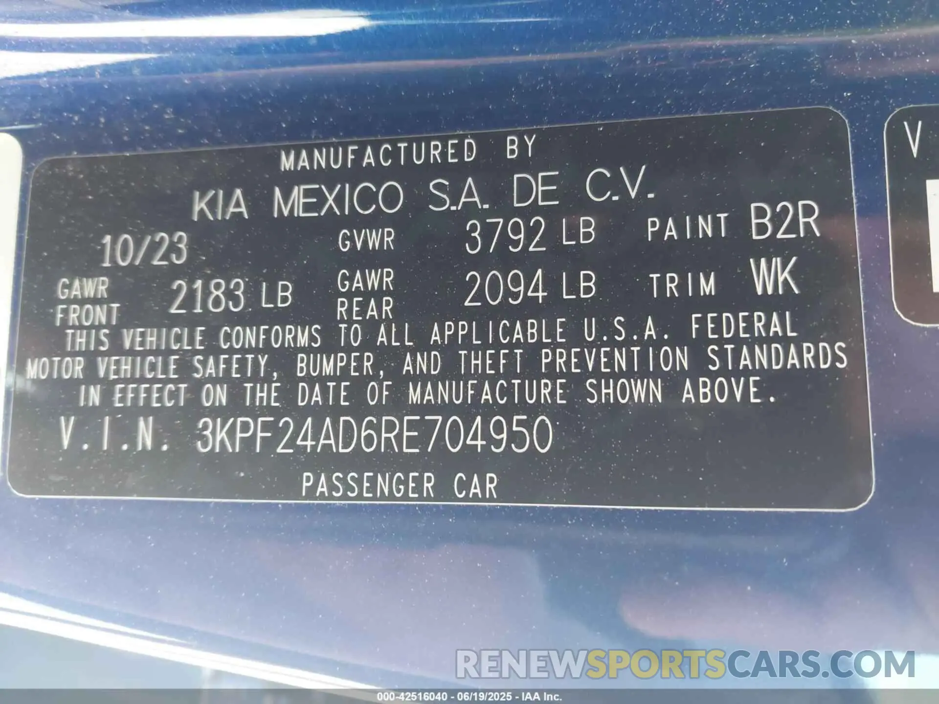 9 Photograph of a damaged car 3KPF24AD6RE704950 KIA FORTE 2024