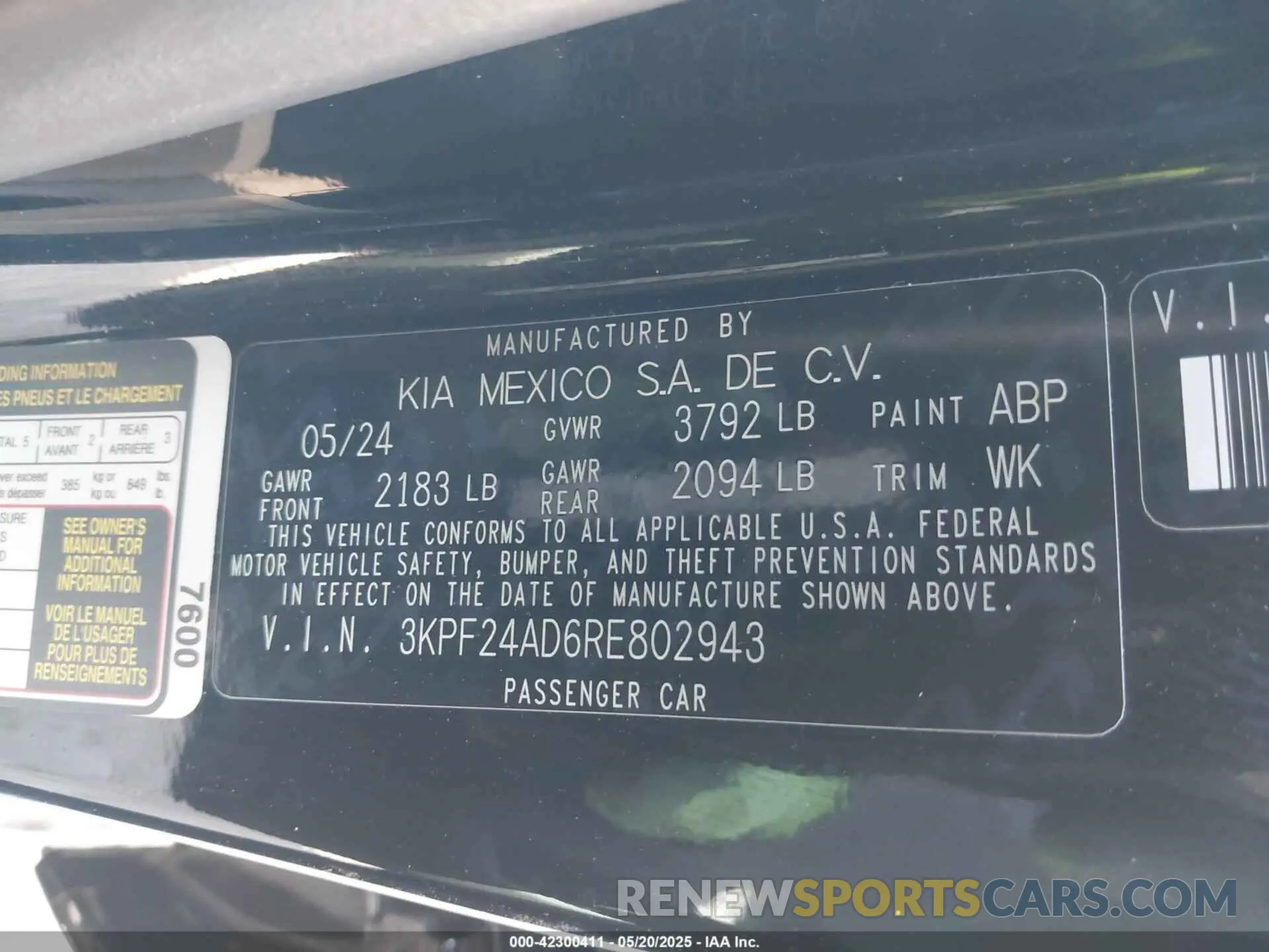 9 Photograph of a damaged car 3KPF24AD6RE802943 KIA FORTE 2024