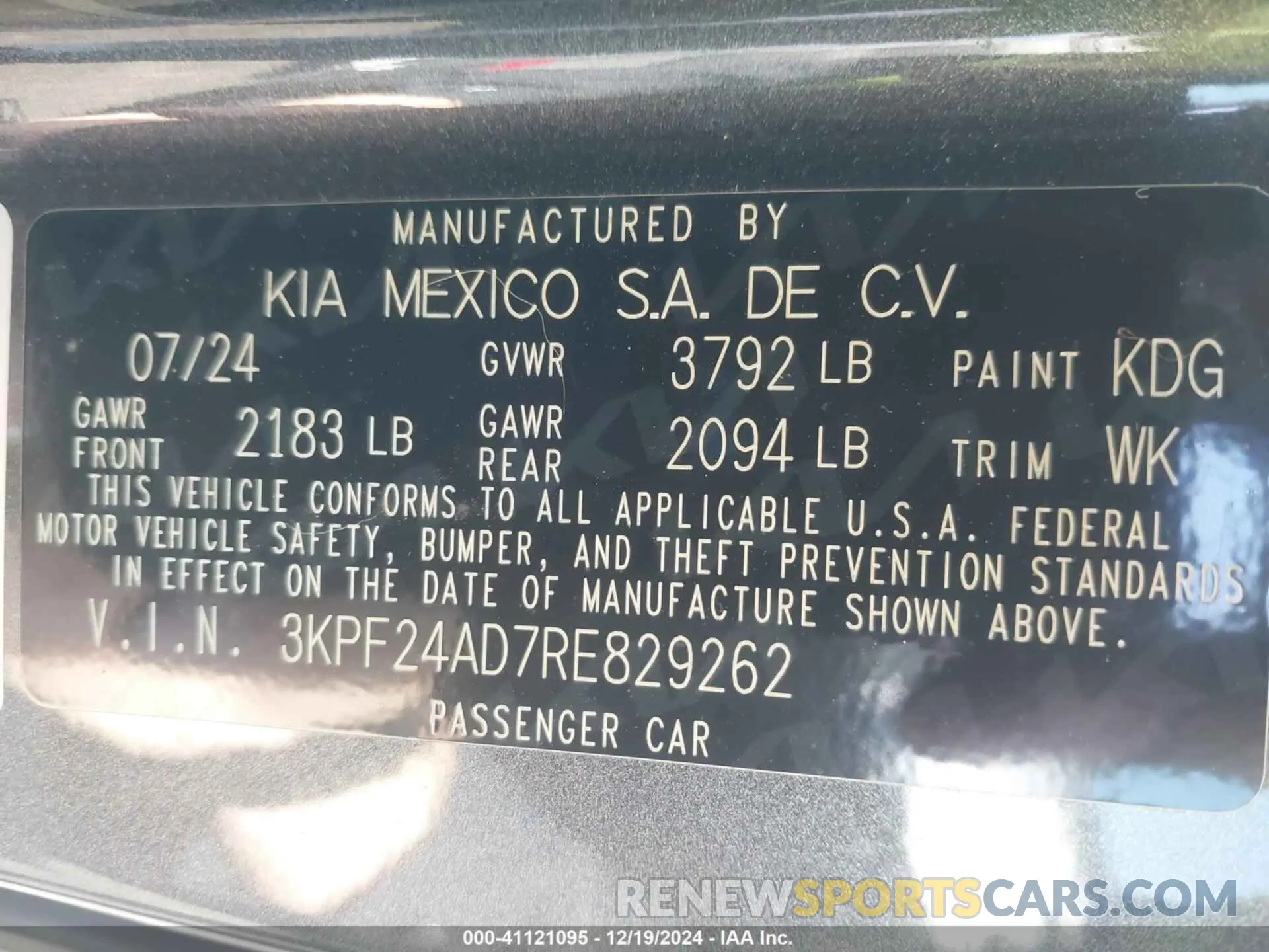 9 Photograph of a damaged car 3KPF24AD7RE829262 KIA FORTE 2024