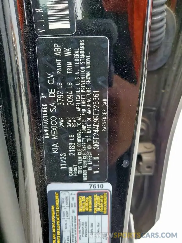12 Фотография поврежденного автомобиля 3KPF24AD9RE726361 KIA FORTE 2024