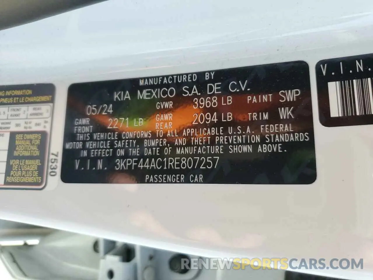 12 Фотография поврежденного автомобиля 3KPF44AC1RE807257 KIA FORTE 2024