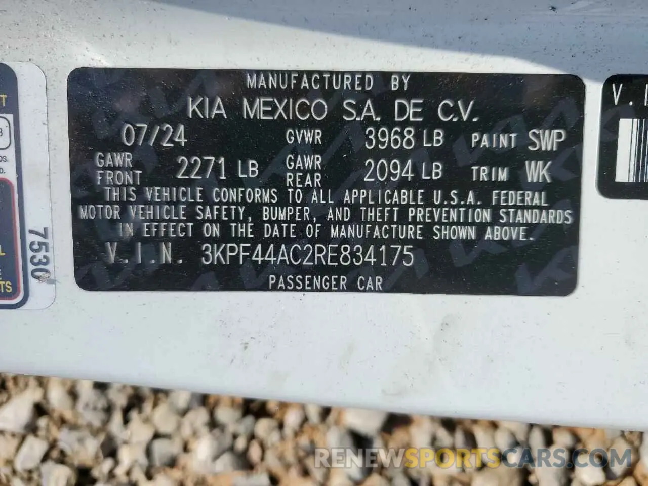 14 Photograph of a damaged car 3KPF44AC2RE834175 KIA FORTE 2024