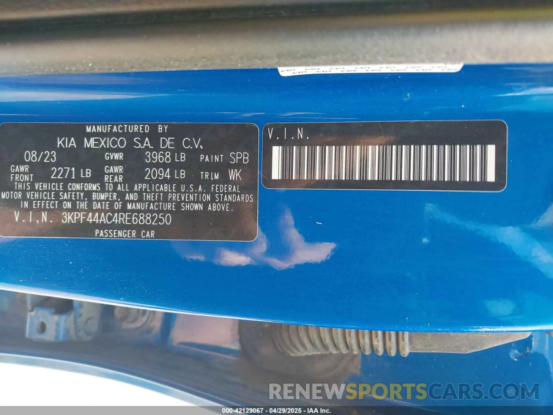 9 Фотография поврежденного автомобиля 3KPF44AC4RE688250 KIA FORTE 2024