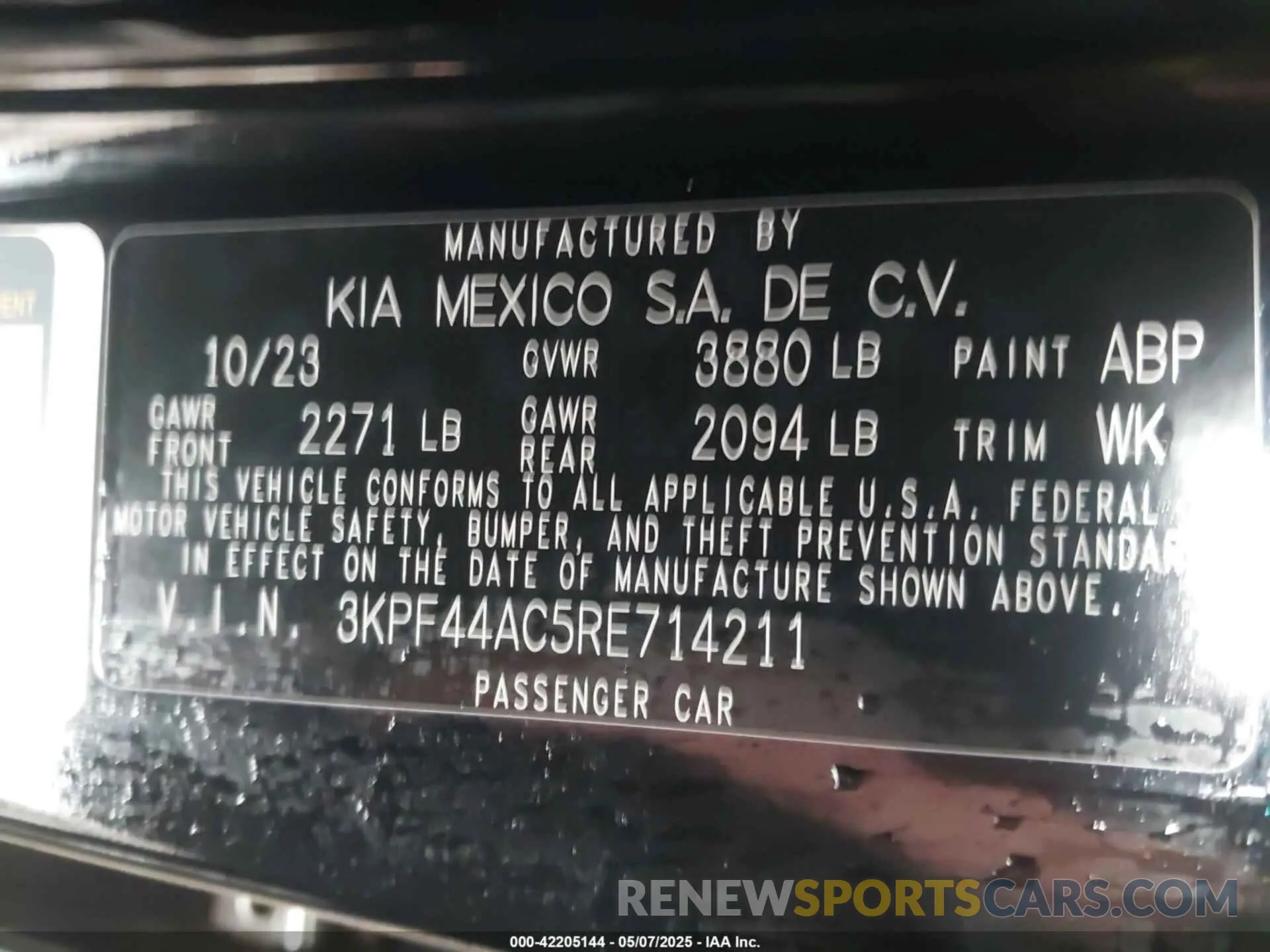 9 Фотография поврежденного автомобиля 3KPF44AC5RE714211 KIA FORTE 2024