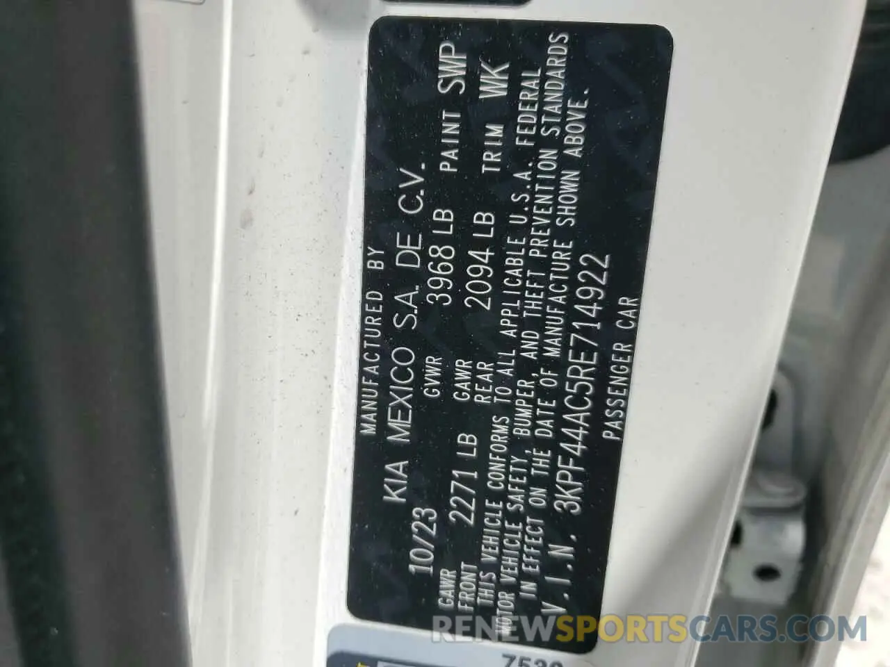 13 Фотография поврежденного автомобиля 3KPF44AC5RE714922 KIA FORTE 2024