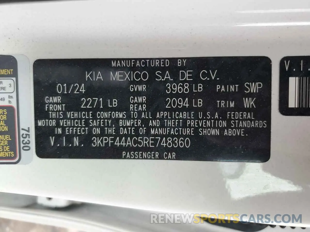 12 Фотография поврежденного автомобиля 3KPF44AC5RE748360 KIA FORTE 2024