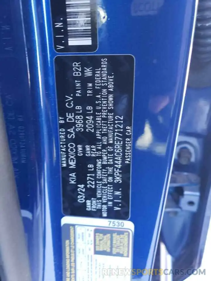 15 Photograph of a damaged car 3KPF44AC6RE771212 KIA FORTE 2024
