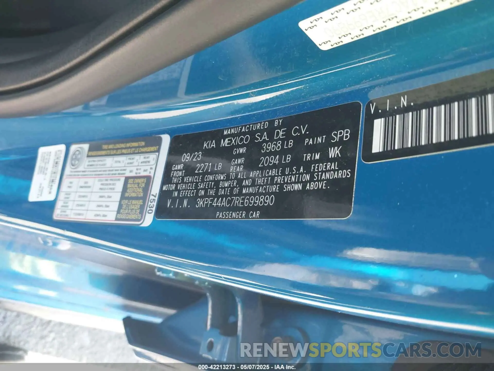 9 Фотография поврежденного автомобиля 3KPF44AC7RE699890 KIA FORTE 2024