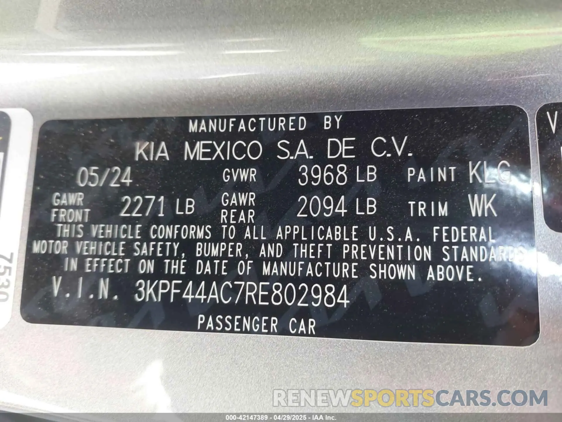 9 Фотография поврежденного автомобиля 3KPF44AC7RE802984 KIA FORTE 2024