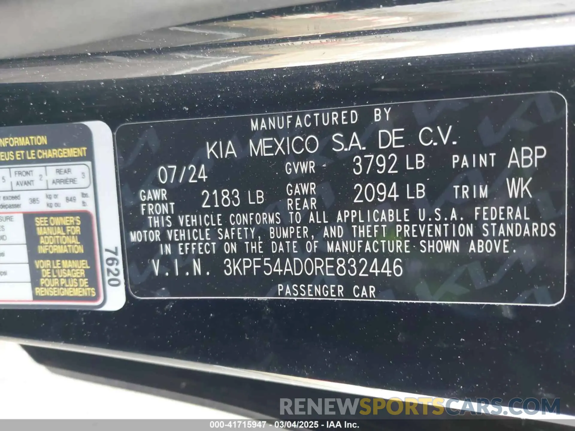 9 Фотография поврежденного автомобиля 3KPF54AD0RE832446 KIA FORTE 2024