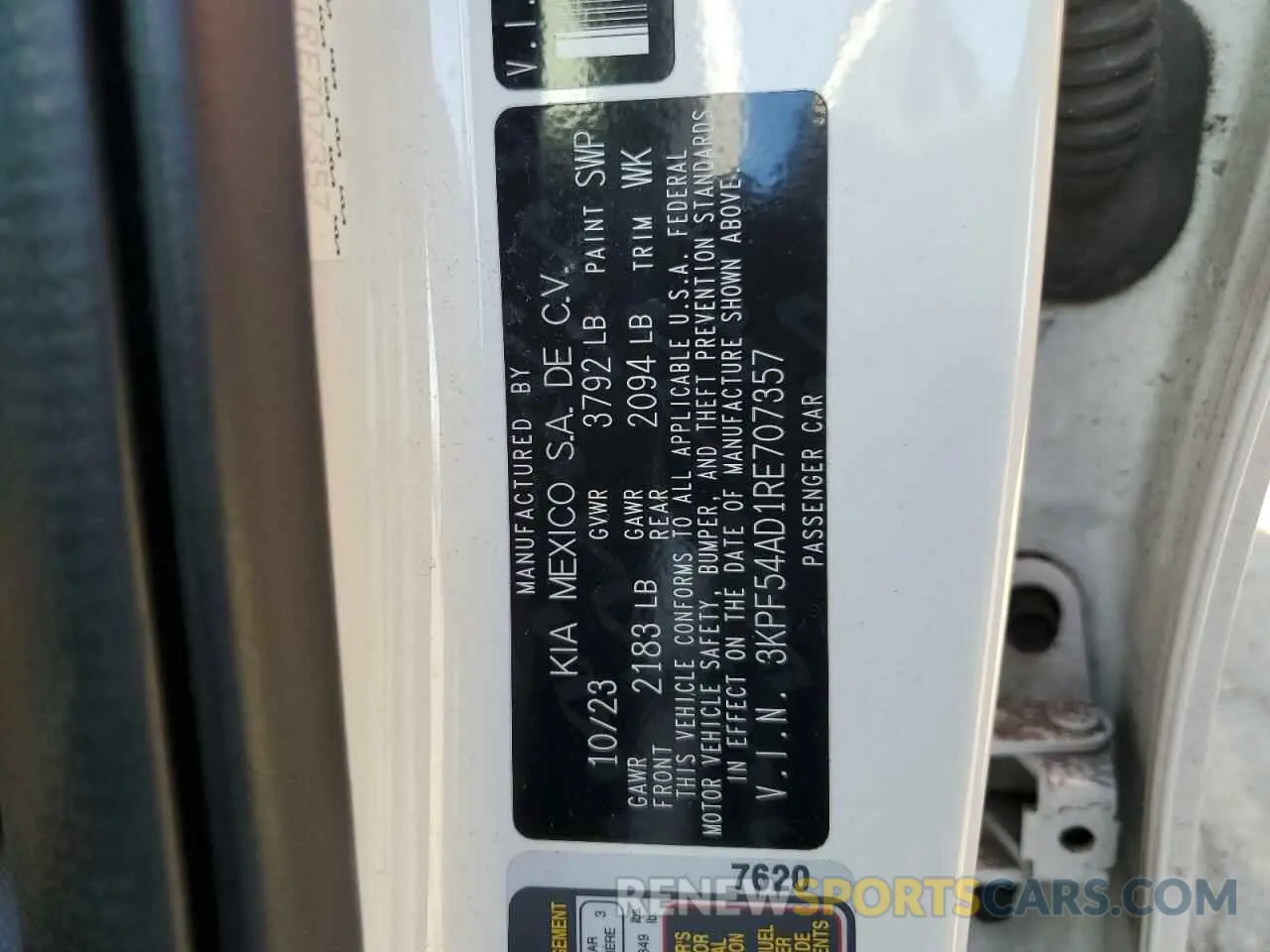 12 Фотография поврежденного автомобиля 3KPF54AD1RE707357 KIA FORTE 2024
