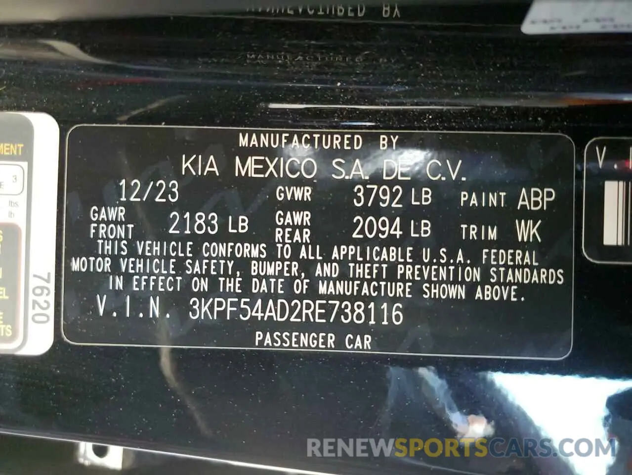 14 Фотография поврежденного автомобиля 3KPF54AD2RE738116 KIA FORTE 2024