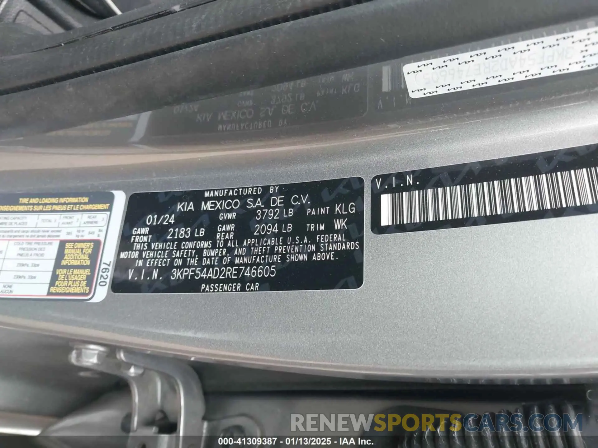 9 Фотография поврежденного автомобиля 3KPF54AD2RE746605 KIA FORTE 2024