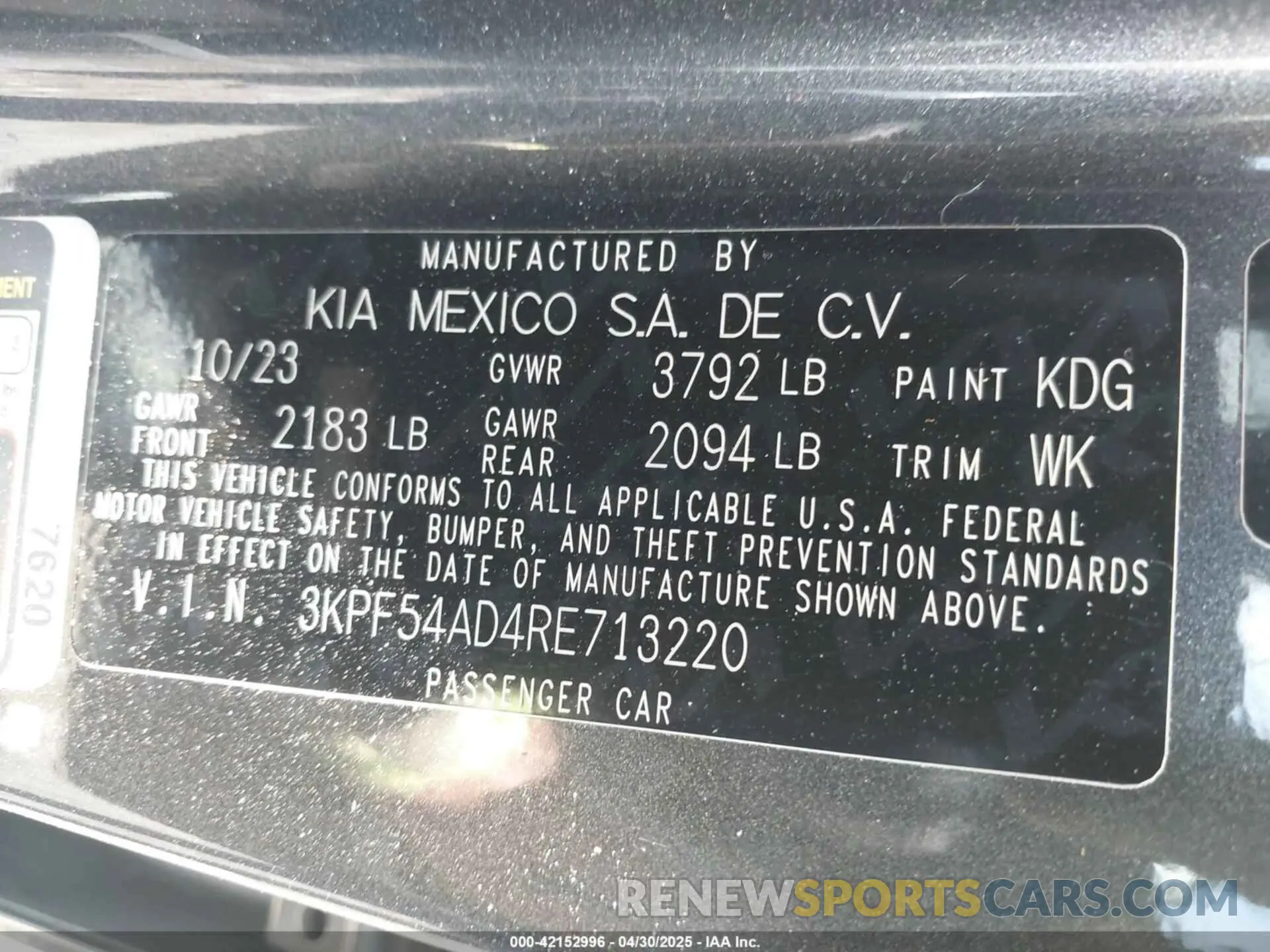 9 Photograph of a damaged car 3KPF54AD4RE713220 KIA FORTE 2024