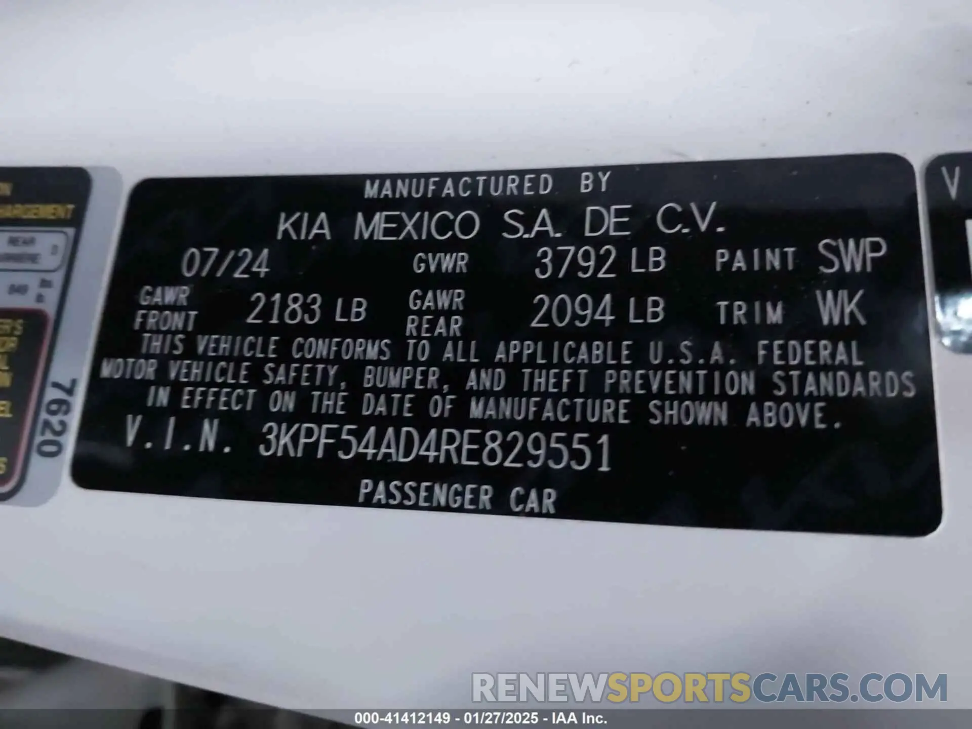 9 Фотография поврежденного автомобиля 3KPF54AD4RE829551 KIA FORTE 2024