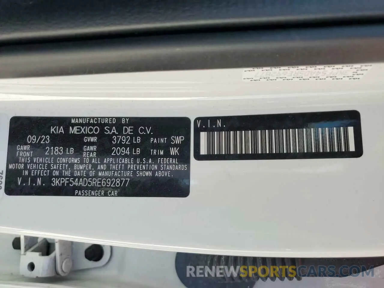 13 Фотография поврежденного автомобиля 3KPF54AD5RE692877 KIA FORTE 2024