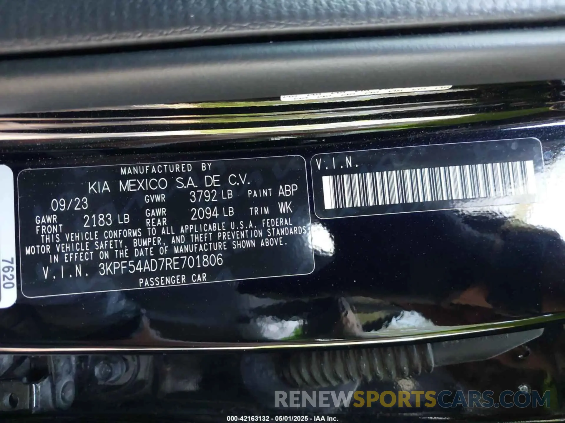 9 Фотография поврежденного автомобиля 3KPF54AD7RE701806 KIA FORTE 2024