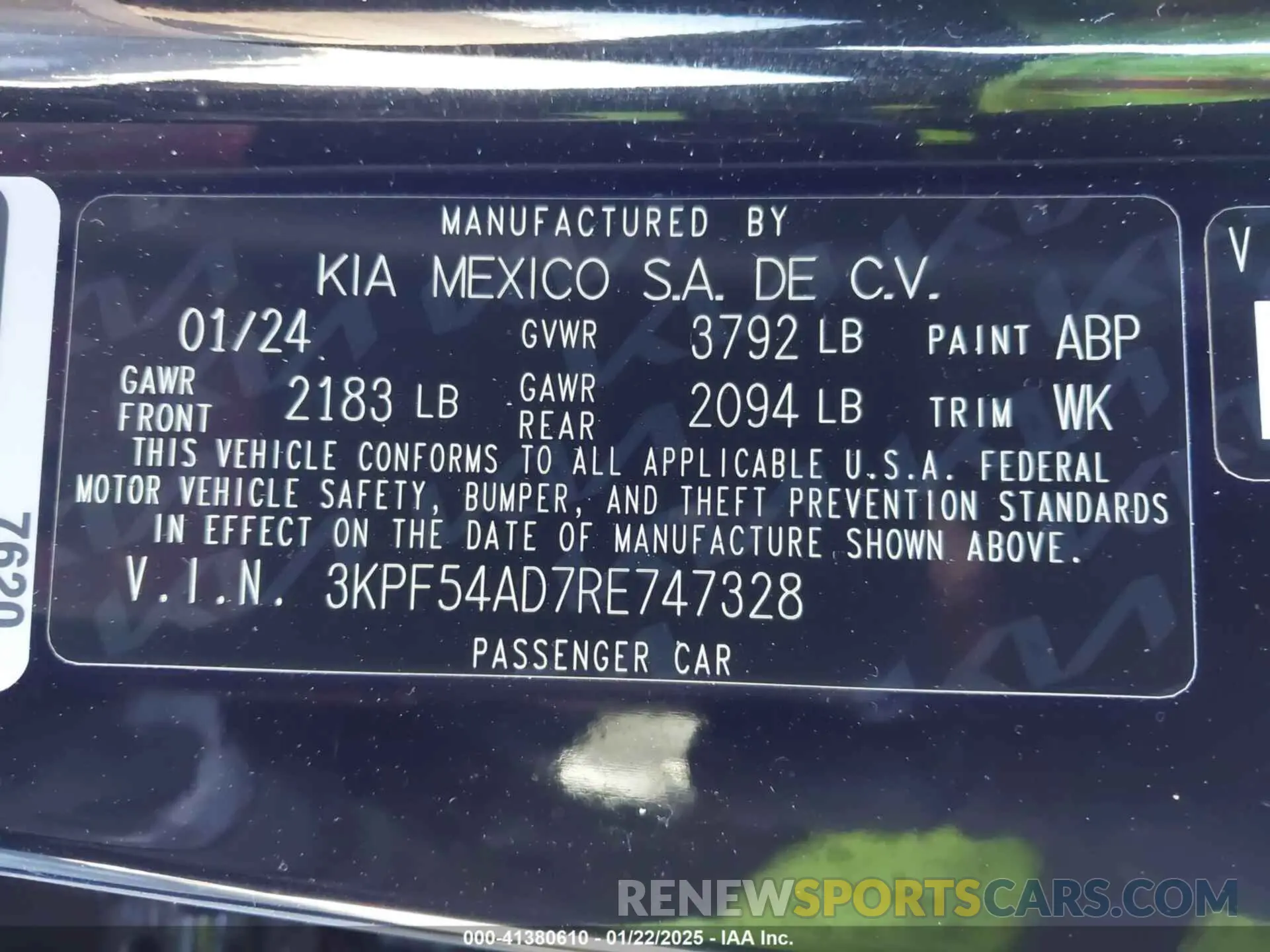 9 Фотография поврежденного автомобиля 3KPF54AD7RE747328 KIA FORTE 2024