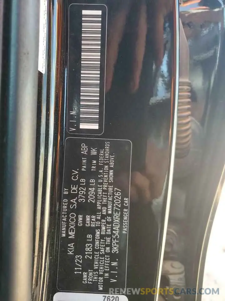 13 Photograph of a damaged car 3KPF54ADXRE720267 KIA FORTE 2024