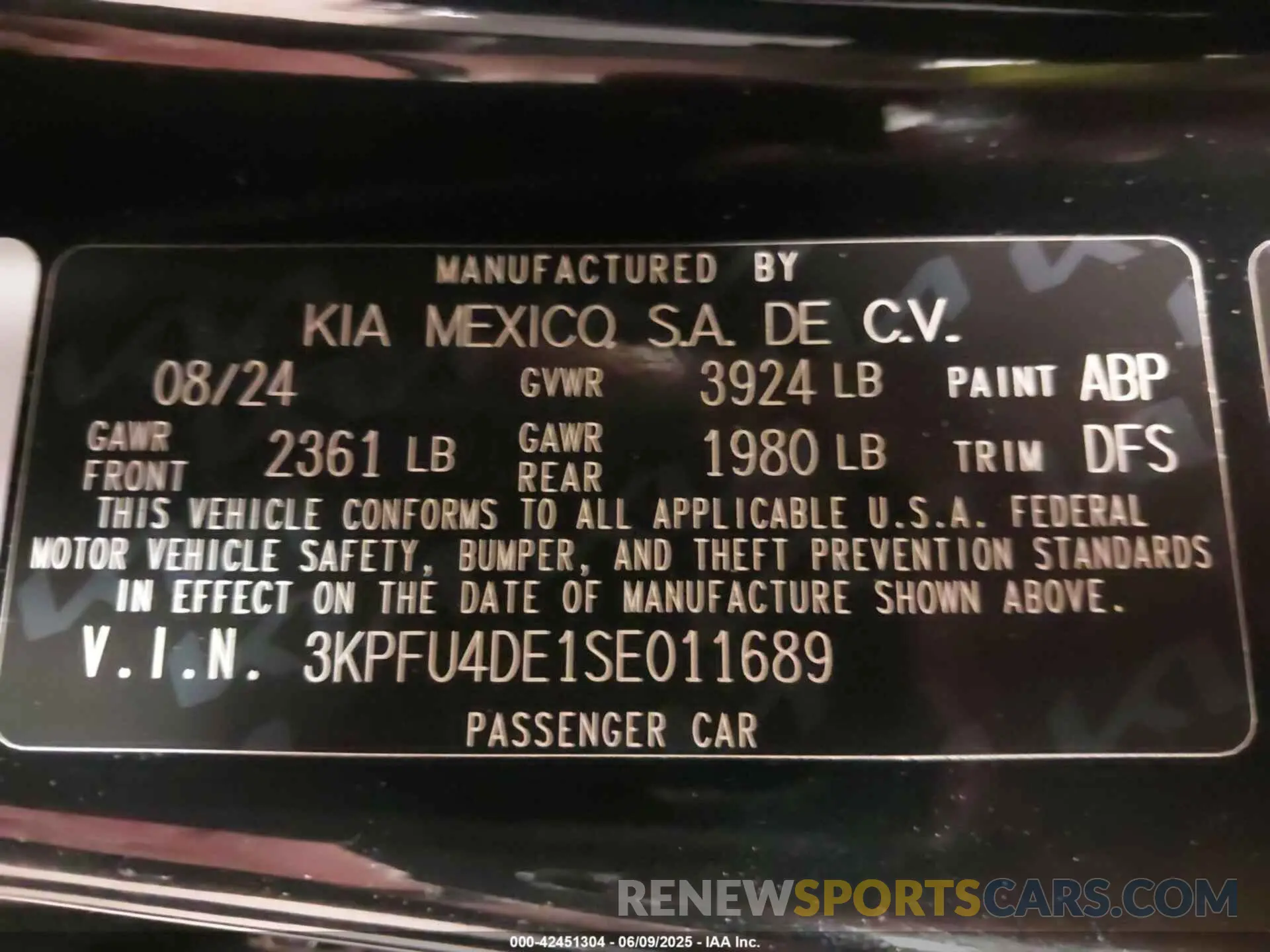 9 Фотография поврежденного автомобиля 3KPFU4DE1SE011689 KIA K4 2025