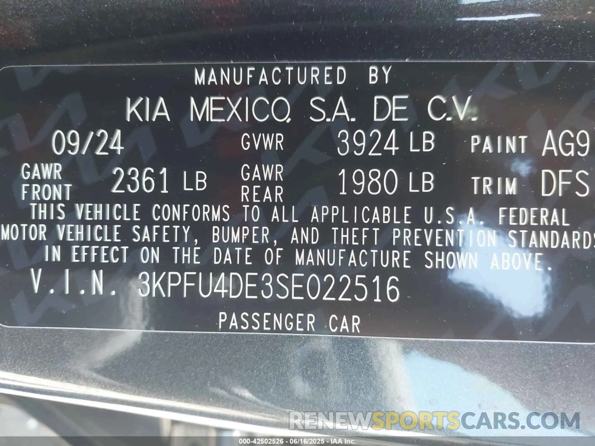 9 Фотография поврежденного автомобиля 3KPFU4DE3SE022516 KIA K4 2025
