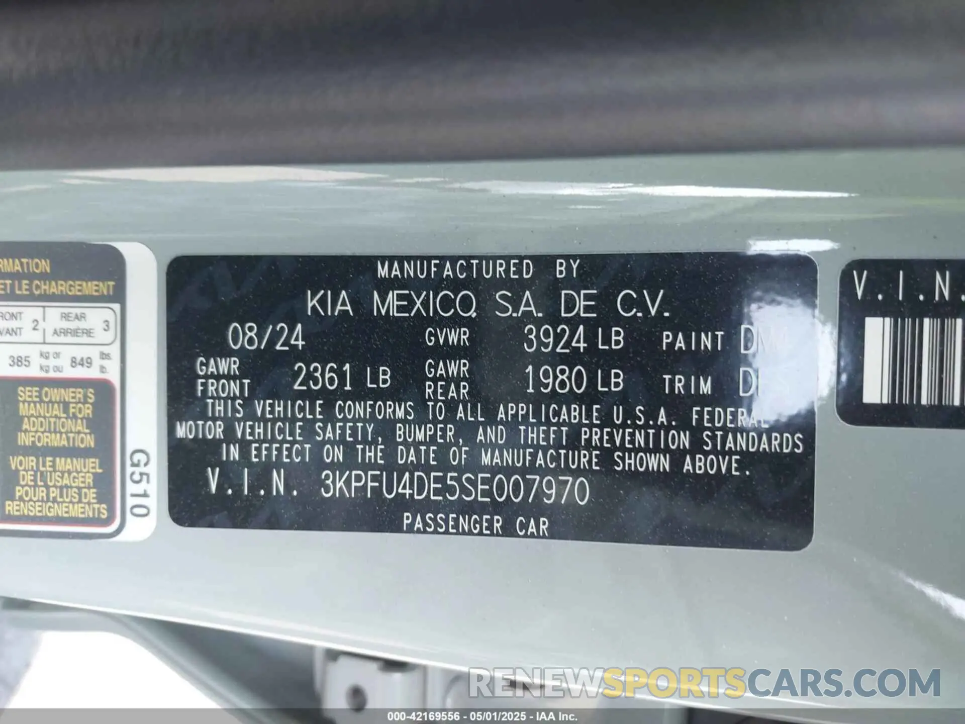 9 Фотография поврежденного автомобиля 3KPFU4DE5SE007970 KIA K4 2025