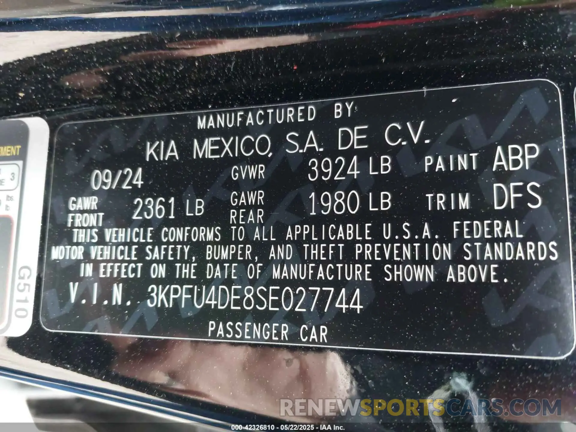 9 Фотография поврежденного автомобиля 3KPFU4DE8SE027744 KIA K4 2025
