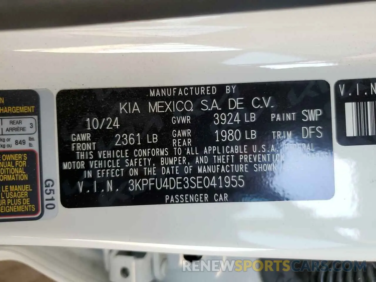 13 Фотография поврежденного автомобиля 3KPFU4DE3SE041955 KIA K4 EX 2025