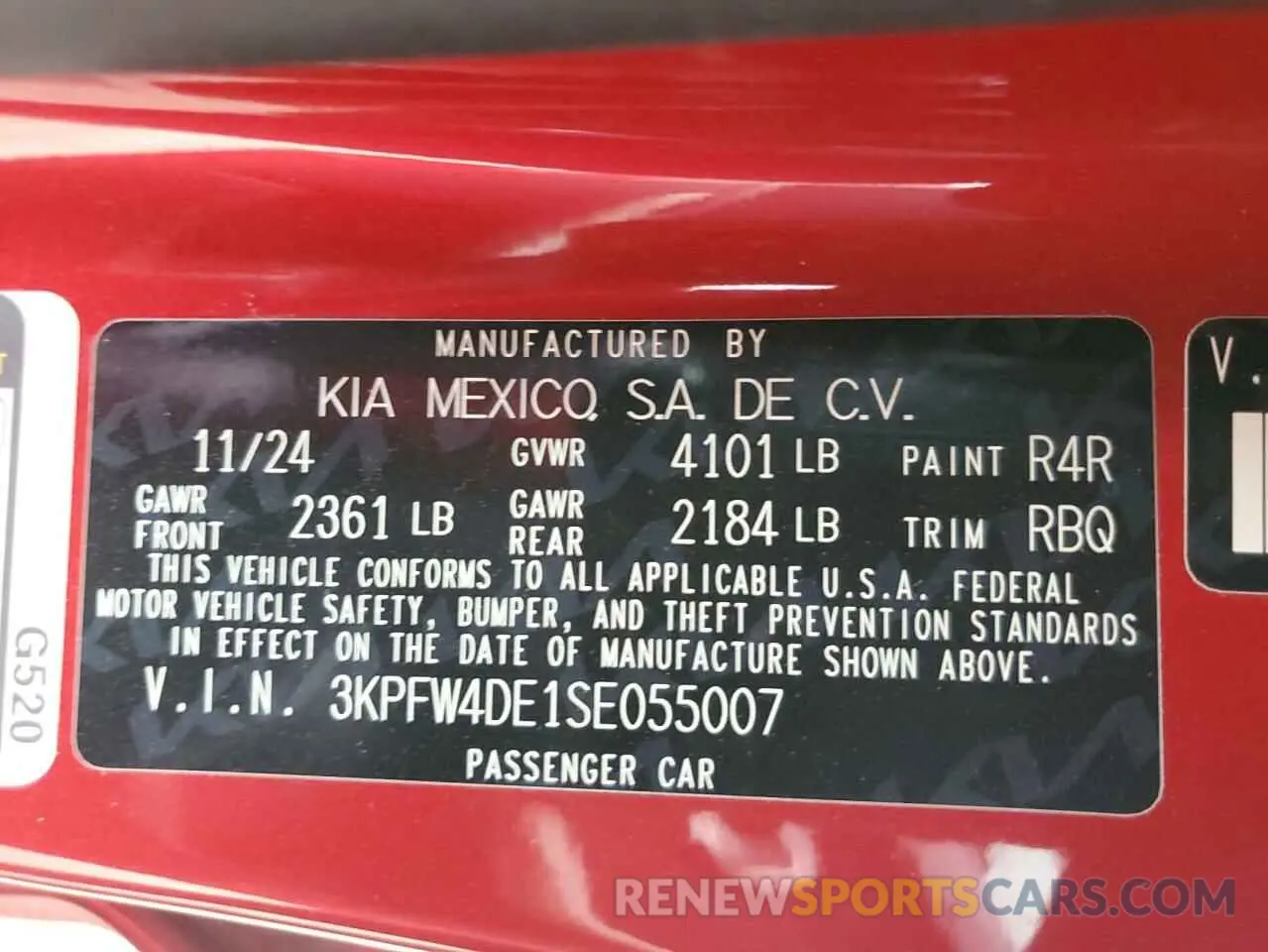 12 Фотография поврежденного автомобиля 3KPFW4DE1SE055007 KIA K4 GT LINE 2025