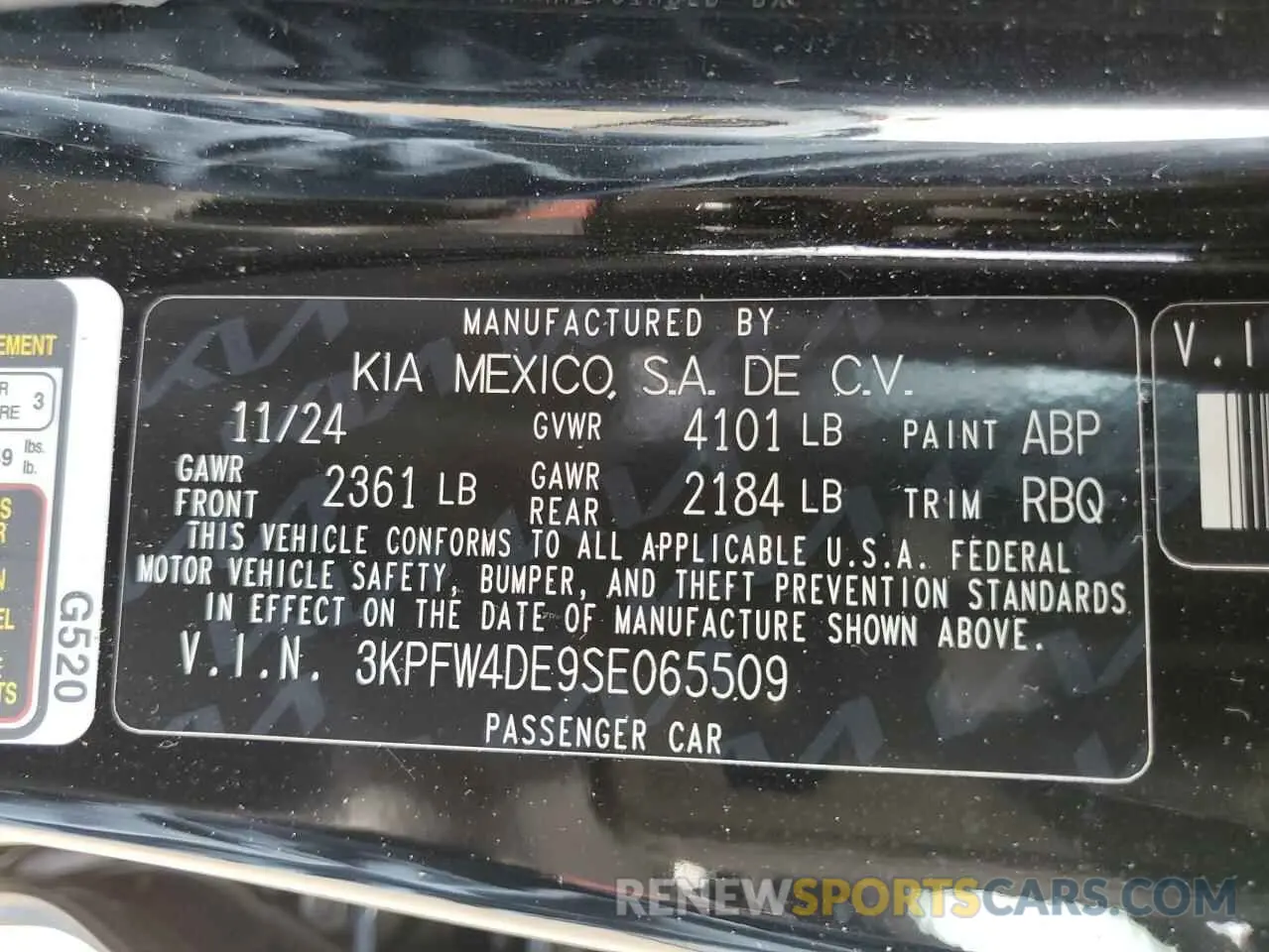 13 Photograph of a damaged car 3KPFW4DE9SE065509 KIA K4 GT LINE 2025