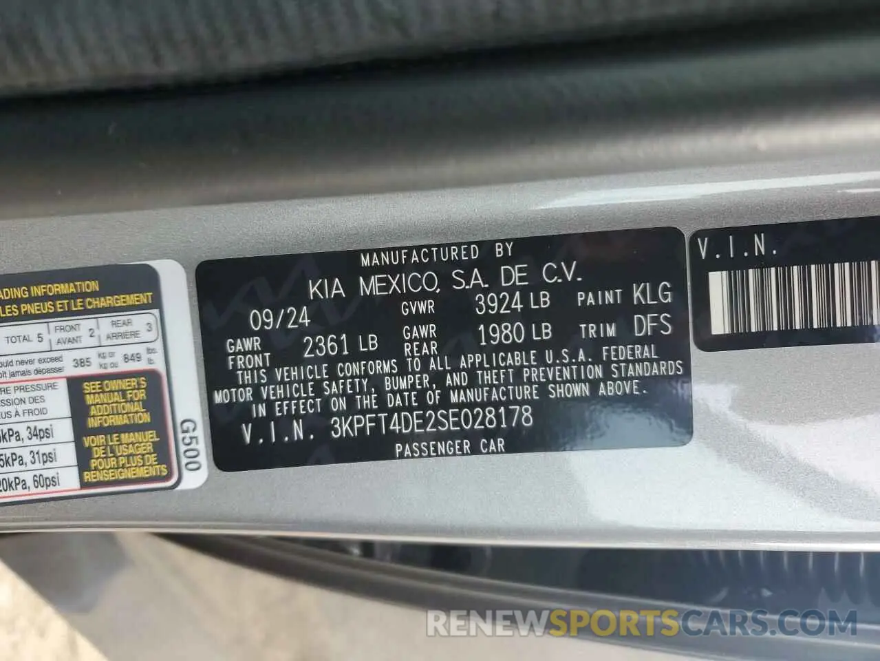12 Фотография поврежденного автомобиля 3KPFT4DE2SE028178 KIA K4 LX 2025