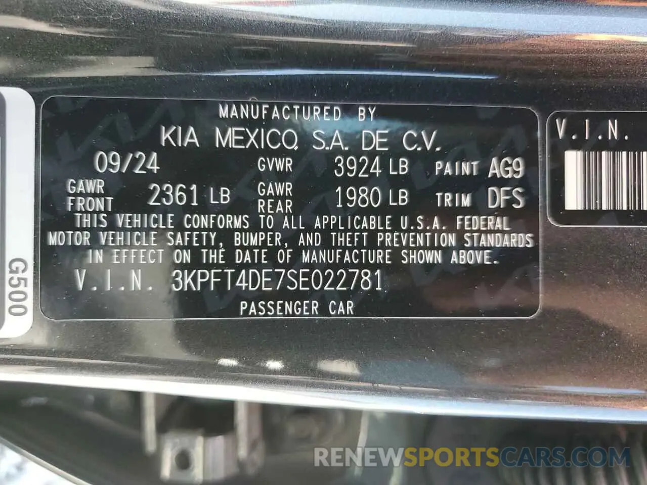 15 Фотография поврежденного автомобиля 3KPFT4DE7SE022781 KIA K4 LX 2025