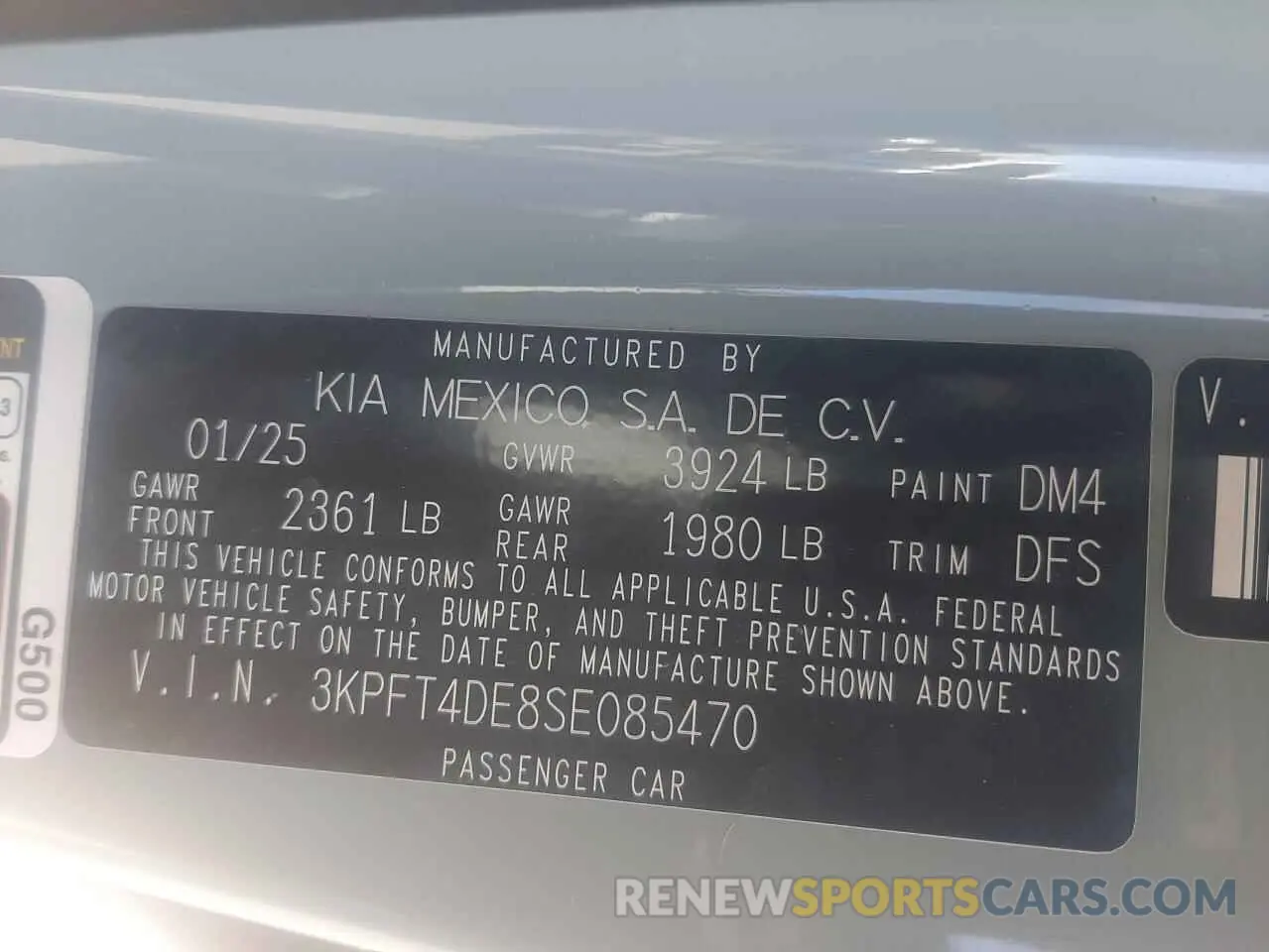 14 Photograph of a damaged car 3KPFT4DE8SE085470 KIA K4 LX 2025