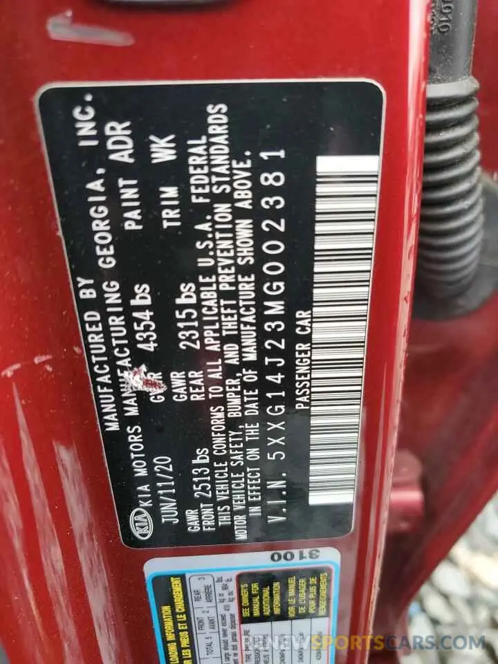 13 Фотография поврежденного автомобиля 5XXG14J23MG002381 KIA K5 2021