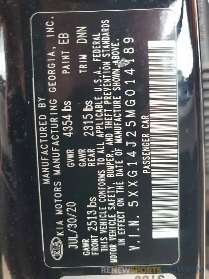 12 Фотография поврежденного автомобиля 5XXG14J25MG014189 KIA K5 2021