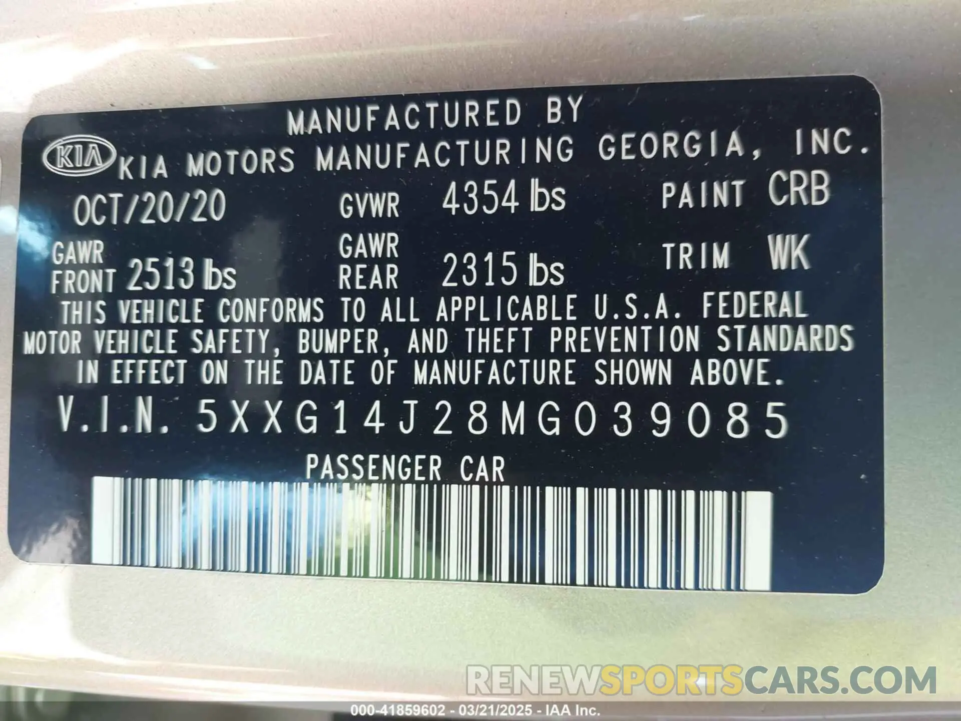 9 Фотография поврежденного автомобиля 5XXG14J28MG039085 KIA K5 2021