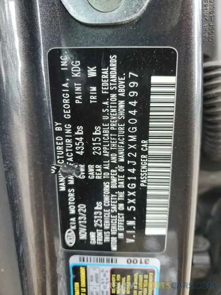 12 Фотография поврежденного автомобиля 5XXG14J2XMG044997 KIA K5 2021