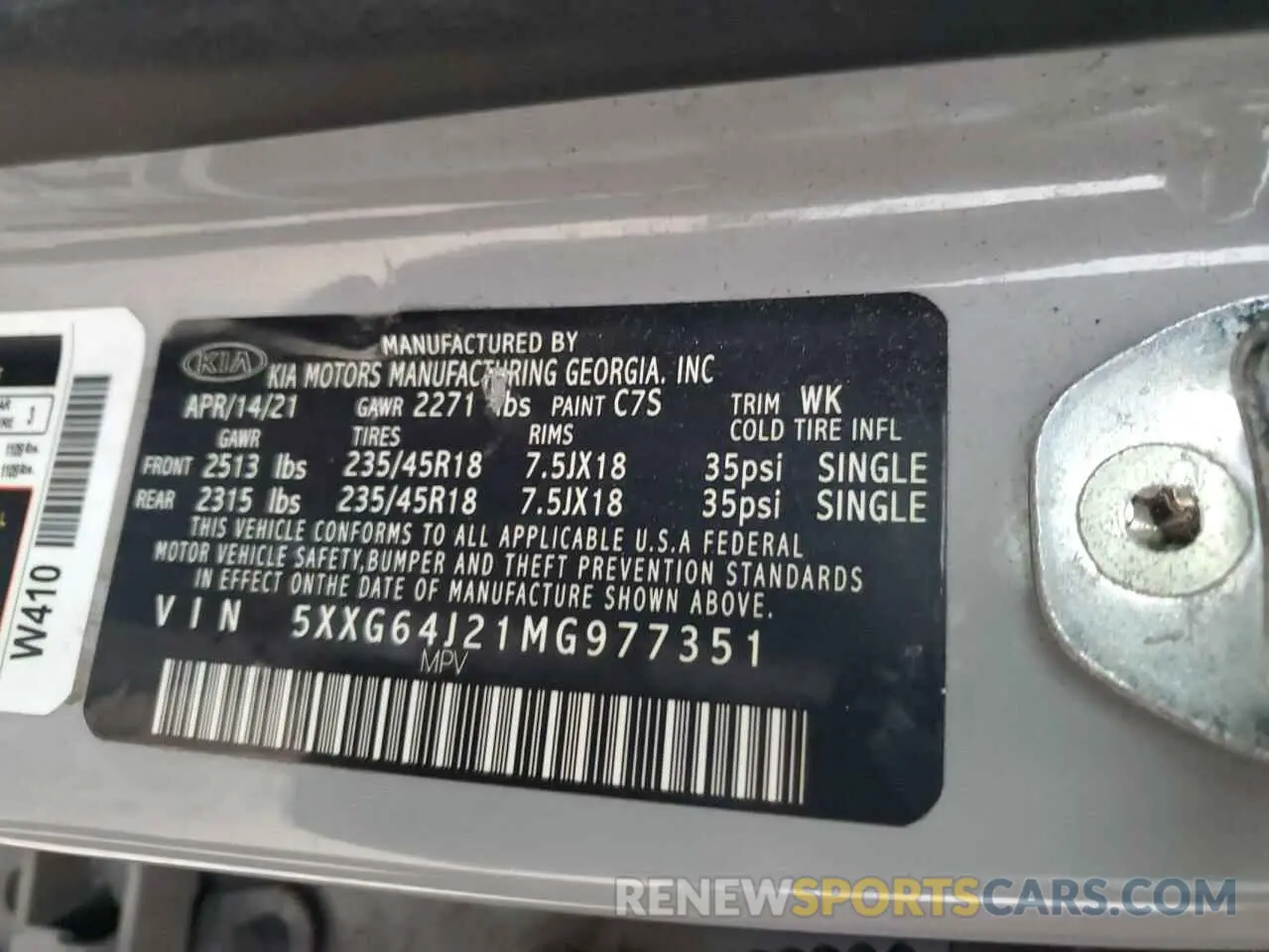 13 Фотография поврежденного автомобиля 5XXG64J21MG977351 KIA K5 2021