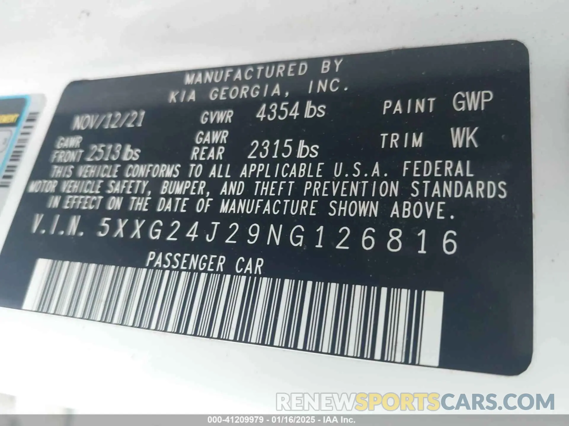 9 Фотография поврежденного автомобиля 5XXG24J29NG126816 KIA K5 2022