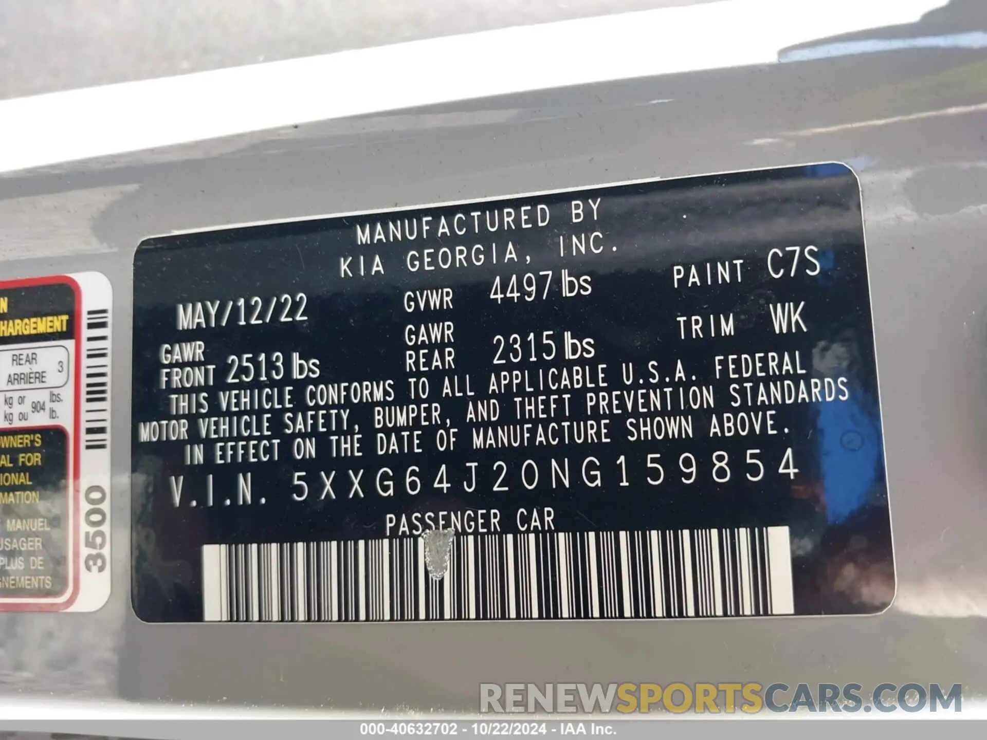 9 Фотография поврежденного автомобиля 5XXG64J20NG159854 KIA K5 2022