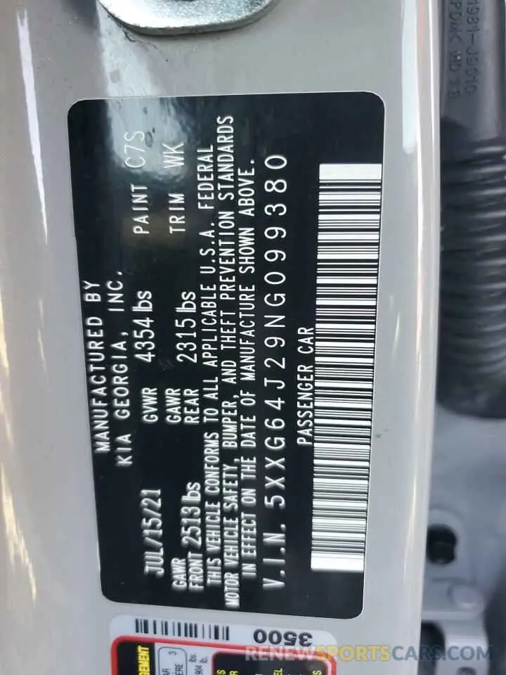 14 Фотография поврежденного автомобиля 5XXG64J29NG099380 KIA K5 2022