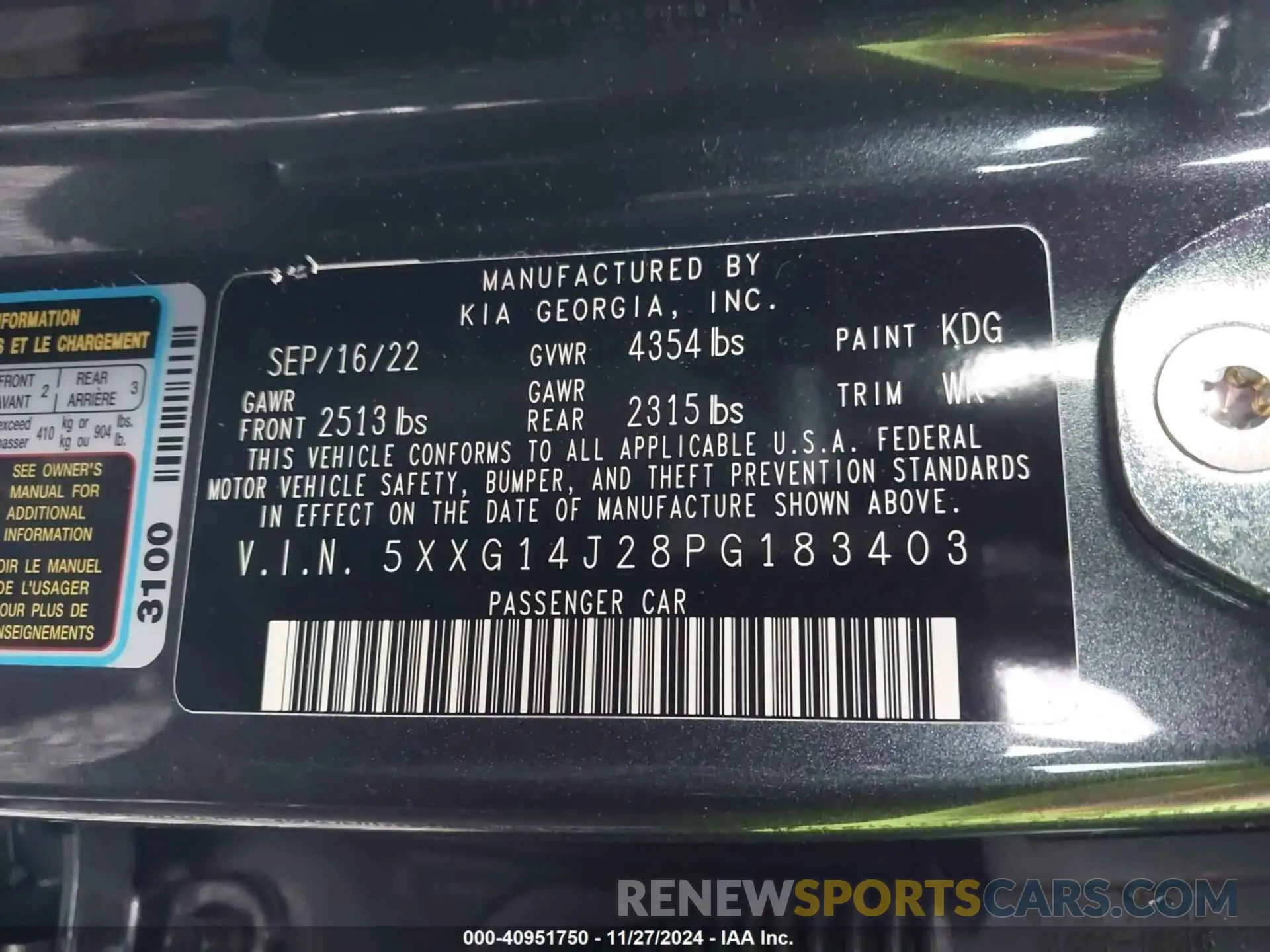9 Фотография поврежденного автомобиля 5XXG14J28PG183403 KIA K5 2023
