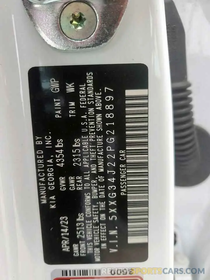 12 Фотография поврежденного автомобиля 5XXG34J22PG218897 KIA K5 2023