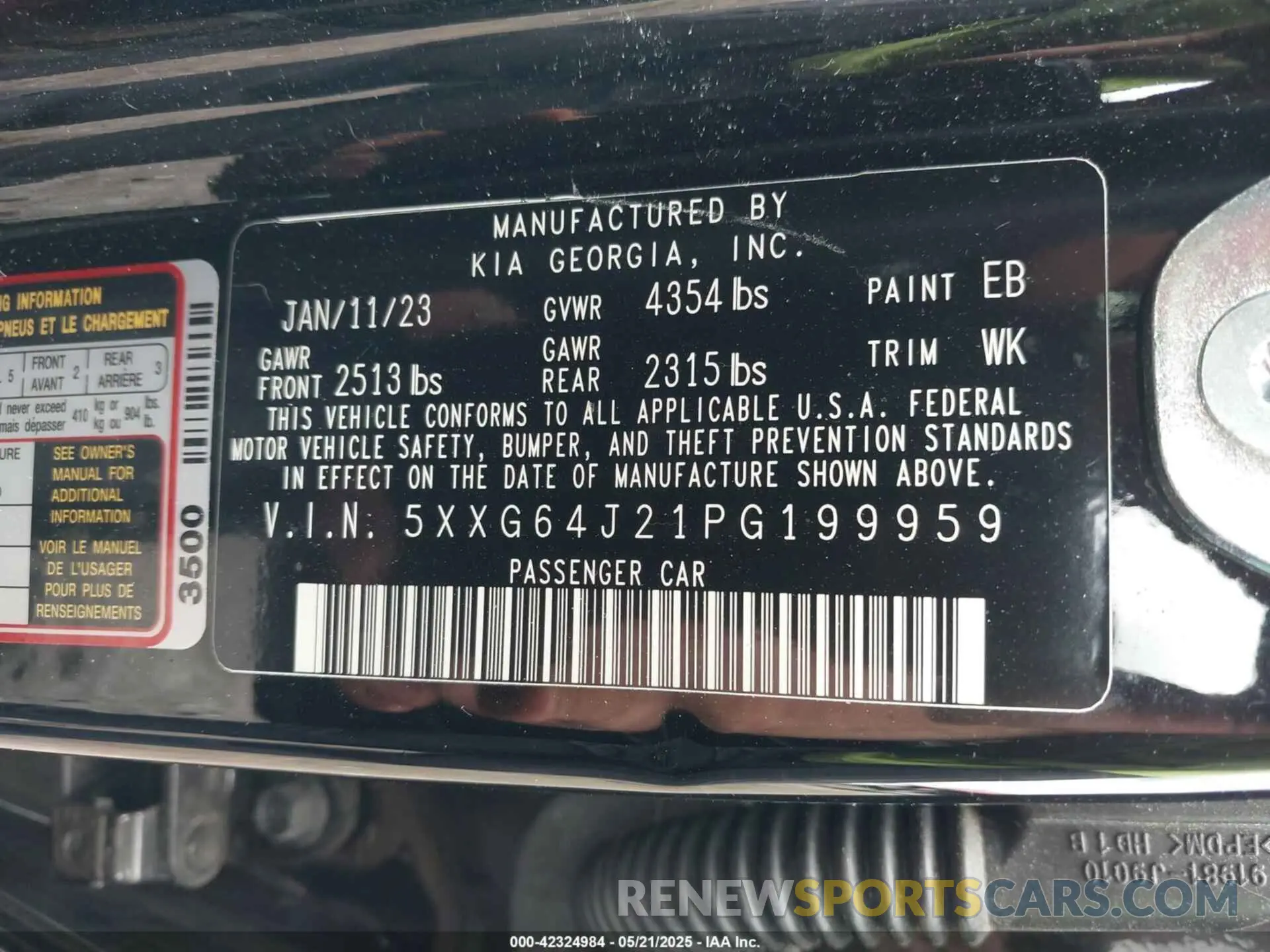 9 Фотография поврежденного автомобиля 5XXG64J21PG199959 KIA K5 2023
