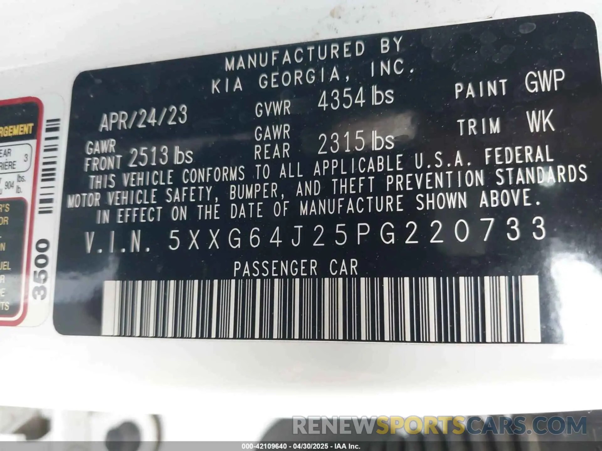 9 Фотография поврежденного автомобиля 5XXG64J25PG220733 KIA K5 2023