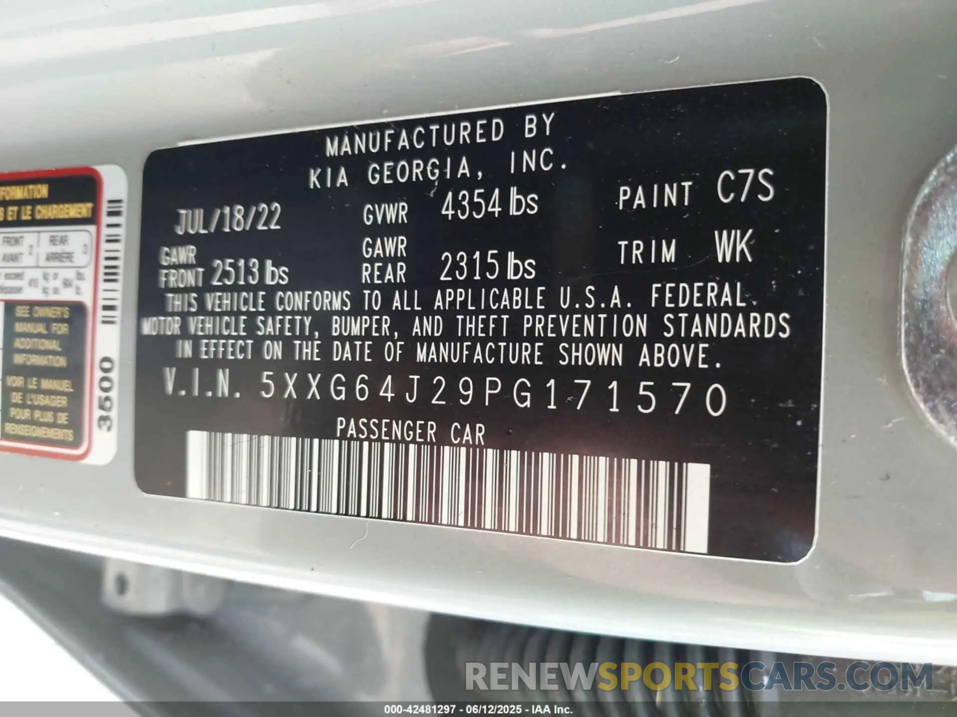 9 Фотография поврежденного автомобиля 5XXG64J29PG171570 KIA K5 2023